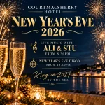 New Year’s Eve 2026 at Courtmacsherry Hotel with live music and disco